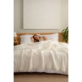 MYLASA HOME Müslin Yatak Örtüsü Ultra Yumuşak Yüksek Kaliteli 4 Kat Muslin Pike (Çift Kişilik (240x320 cm)