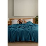 MYLASA HOME Müslin Yatak Örtüsü Ultra Yumuşak Yüksek Kaliteli 4 Kat Muslin Pike (Tek Kişilik (180x240 cm)