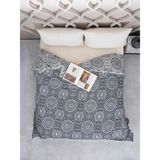Mylasa Home Mylasahome Müslin 4 Katlı Şal Desenli (Jakarlı) Yatak Örtüsü Çift Kişilik 220 x 240 cm - Siyah