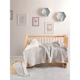 Mylasahome Müslin Doğal Pamuk Bebek Battaniyesi 100 x 120 cm - Açık Gri