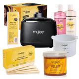 Mylee Komple Ağda Seti, Salon Kalitesinde Silikon Kaplı Dijital Ağda Isıtıcısı, Yumuşak Krem Ağda, Ağda Şeritleri, Spatulalar Ve Mylee, Ağda Öncesi Ve Sonrası Losyonu (Kit + Bal Mumu) İçerir