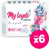 Myleydi My Leydi Ultra Hijyenik Ped Uzun 8'li 6 Paket Gün Boyu Konfor ve Sızıntı Önleyici Teknoloji