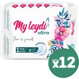 Myleydi Ultra Hijyenik Ped Normal 10'lu 12 Paket Gün Boyu Konfor ve Sızıntı Önleyici Teknoloji