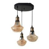 Mylight Retro Balcam 3'lü Sarkıt Avize - Bal Rengi