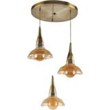 Mylight Retro Eskitme 40 Cm Çaplı 3'lü Bal Camlı Sarkıt