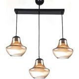 Mylight Retro Sıralı 3'lü Masa Üstü Sarkıt Avize 60 cm - Siyah