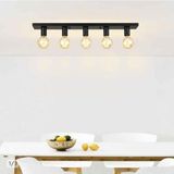 Mylight S 60 cm Beşli En Sıralı Retro Rustk Plofonyer Tavan Avize