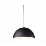 Mylight S Retro Rustik Siyah İçi Beyaz Metal Sarkıt Avize 40 Cm