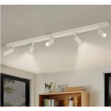 Mylights 120CM beyaz metal gövde Panasonic veya osram marka Gu10 tasarruflu led Ampul ile spot tavan hareketli beşli 5li Avize Salon Avize mutfak kafe ofis iş yeri modern led spot