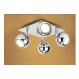 Mylights 4lü Krom Spot Küre Panasonıc Gün Işığı Ampullü Hareketli Duvar Aplik Led Avize