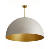 Mylights 50cm Beyaz İçi Altın Aleminyum Paslanmaz Metal Avize 50 Cm