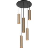 Mylights beşli sarkıt led mat gold eskitme kaplama başlık tasarruflu led ampul(os ram veya pana sonic marka ile) - 3