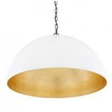 Mylights Beyaz İçi Altın Zincirli Vintage Rustık Metal Sarkıt 40 Cm
