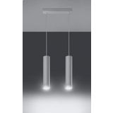 Mylights Beyaz Metal Led Avize Beyaz Led Ampullü İkili Sırsalı