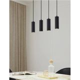 Mylights Dörtlü 4Lü Sıralı Siyah Masaüstü Tavan Sarkıt Led Spot Tasarruflu Led Ampul Mutfak Adası Otel Kafe Restaurant Modern