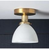 Mylights Eskitme Opal Camlı Plofnyer Tavan Avize Tavan Armatür Aplik Cam Cap 14CM - Siyah