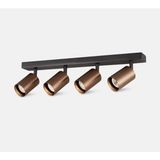 Mylights GU10 Kahverengi Hareketli Başlık Siyah Metal Gövdeli LED Spot Tavan Avize Duvar Aplik Modern Tasarım Enerji Tasarruflu DÖRTLÜ OSRAM AMPÜL - Kahverengi - Siyah - OSRAM TASARRUFLU AMPÜL RENK SEÇENEKLİ
