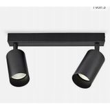 Mylights İkili Led Avize Led Spot Panasonıc Ampullü Gün Işı Ampullü Siyah