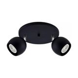 Mylights İkili Led Spot Led Avize Hareketli Başlık Panasonıc Ampullu Gun Işığı Ampullu Siyah
