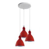 Mylights Kırmızı Üçlü Sarkıt Avize Spor Avize Modern Avize Salon Avize