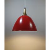 Mylights Kırmızı Vintage Metal Sarkıt Avize Bronz Askılı - Ahşap - 1