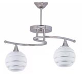 Mylights Krom İkili Spor Modern Avize Opal Cam