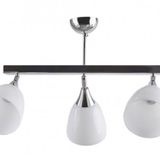 Mylights Krom Üçlü Hareketli Sıralı Avize Opal Cam Spor Modern Avize 55Cm En