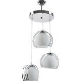 Mylights Krom Üçlü Modern Sarkıt Avize Spor Avize Opal Cam 30CM - Ahşap - 1