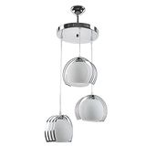 Mylights Krom Üçlü Modern Sarkıt Avize Spor Avize Opal Cam 30Cm