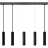 Mylights Masa Üstü Ada Üstü 120 cm Metal Modern LED Avize Os-Ram LED Ampul 3000K - 5 - Siyah