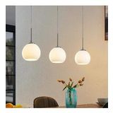 Mylıghts Masa Üstü İnox Sıralı Opal Camlı Modern Üçlü Avize Her Oda İçin Tercih Edilebilir Metal