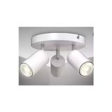 Mylights Mat Beyaz Tasarruflu Ampul Led Avize Led Spot Üçlü Hareketli Metal Günışığı Ampul