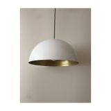 Mylights Metal Beyaz İçi Altın Sarkıt Avize Cap 40 Cm