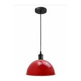 Mylights Metal Sarkıt Avize Kırmızı 30 cm - Ahşap - 1