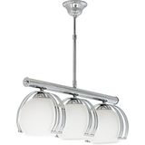 Mylights Moderm Krom Avize Üçlü Sıralı Opal Cam Sarkıt Avize - Ahşap - 1