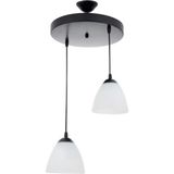 Mylights Modern Ikili Opal Camlı Sarkıt Avize En 30 cm - Ahşap - 1