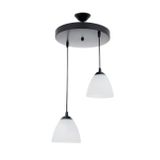 Mylights Modern İkili Opal Camlı Sarkıt Avize En 30 Cm