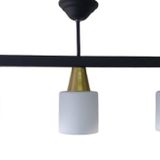 MYLİGHTS MODERN SİYAH OPAL CAMLI SIRALI 3LÜ AVİZE 60CM EN