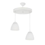 Mylights Modern Spor İkili Avize 30 Cm En Opal Camlı