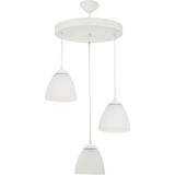 Mylights Modern Spor Üçlü Avize Opal Camlı 30 cm En - Ahşap - 1