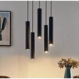 Mylights Panasanıc Ampullü Beşli Led Avize Gu 10 Duylu Led Ampul Günışığı Ürün Içınde Cıkmaktadır Siyah
