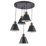 Mylights Retor Rustik Metal Sarkıt Avize Mat Siyah