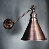 Mylights Retro Aplik Bakır Eskitme Mafsalı Hareketli Aplik