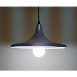 Mylights Retro Beyaz Siyah Içi Beyaz Metal Sarkıt Avize 39 - Ahşap - 1