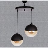 Mylights Retro Ikili Sarkıt Avize 20 cm Camlı - Ahşap - 1