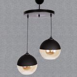 Mylights Retro İkili Sarkıt Avize 20 Cm Camlı