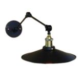 Mylights Retro Mafsalı Aplik Siyah Eskitme 23Cm