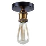 Mylights Retro Mat Gold Metal Tavan Avize Armatür Aplik 10CM - Ahşap