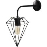 Mylights Retro Mat Siyah Şık Tasarım Aplik E 27 Duylu