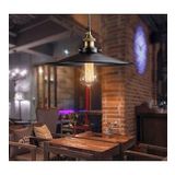 Mylights Retro Metal Sarkıt Avize Rustik Tekli Siyah İçi Siyah 30Cm En
